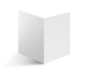 blank white paper on white background