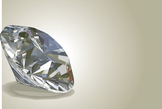 A vector illustration of a sparkly diamond over a faded background