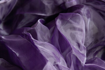 abstract background from Aubergine organza fabric