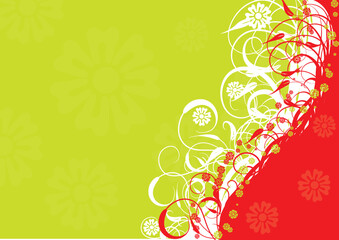 Floral abstract background, vector illustration