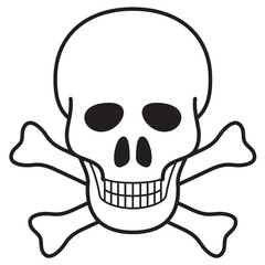 Basic illustration of a skull, representing danger