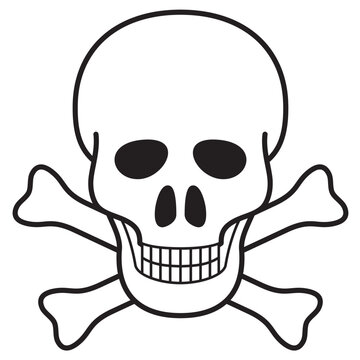 Basic illustration of a skull, representing danger