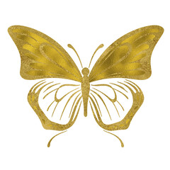 Gold Glitter Butterfly