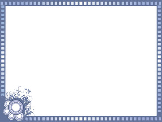 Blue border background, illustration