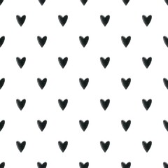 Heart pattern, white and black, can be used in the design of fashion clothes. Bedding, curtains, tablecloths
