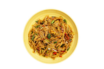 Spicy bamboo shoot salad. Thai food