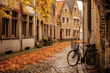 Amidst the enchanting allure of Amsterdam, a serene Dutch street whispers tales. Ai generated.