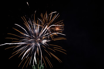 夜空に上がる花火