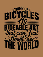 Obraz premium bicycles typographic vintage retro white graphic shirt design