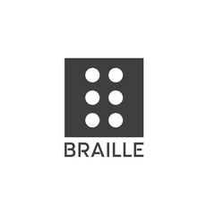 illustration of braille, braille reading, vector art.