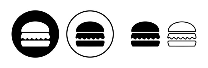 Burger icon vector. hamburger logo icon. fast food icon