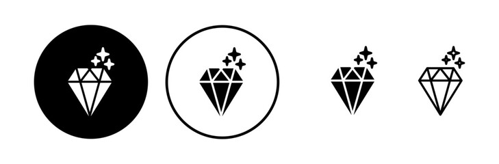 Diamond icon vector. gem icon. crystal stone