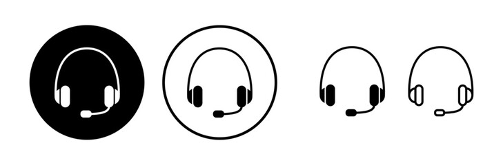 Headphone icon vector. headphones earphones icon. headset