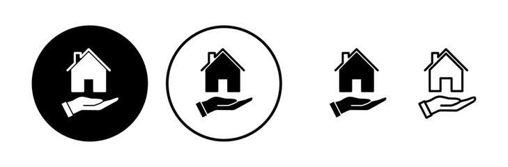 Home insurance icon vector. home shield protect logo