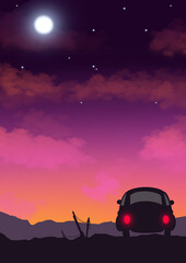 car in the desert