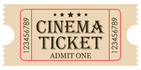 Vector ticket. Vector flat ticket illustration. Ticket icon. Old ticket.