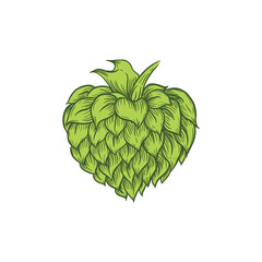 heart shaped green apple