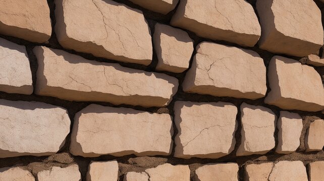 Worn And Cracked Fire Bricks Texture Stock Photo - Download Image