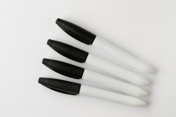 Four Black Dry Erase Markers