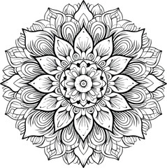 A mandala with a flower pattern.
