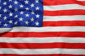 National flag of USA as background, closeup