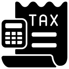 tax glyph icon