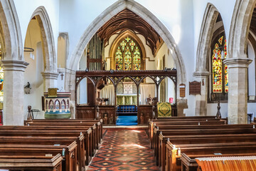 Interior of St Dunstan's Church in Monks Risborough