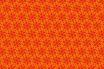 Red orange chinese seamless vector pattern. Abstract background, Decorative wallpaper.