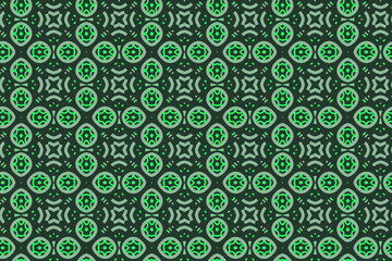 Floral pattern vector with green color. 
