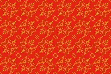 Seamless pattern with red color for chinese new year. Vector illustration.
