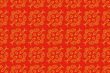 Red and orange background with swirls. Seamless pattern in vector illustration. A vibrant background with swirling patterns, perfect for adding a dynamic and energetic feel to various design projects.