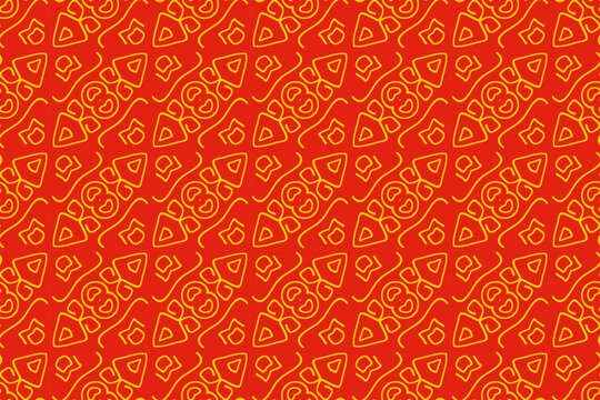 Seamless pattern with red color for chinese new year. Vector illustration.