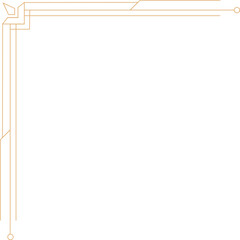 Obraz premium Monoline Art Deco Corner Border