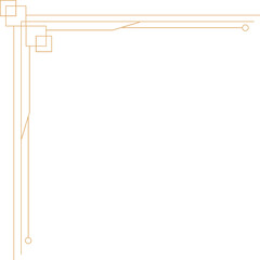 Monoline Art Deco Corner Border