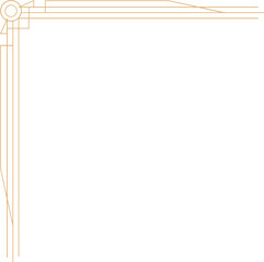 Monoline Art Deco Corner Border