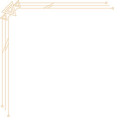 Monoline Art Deco Corner Border