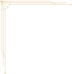 Monoline Art Deco Corner Border