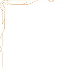 Monoline Art Deco Corner Border