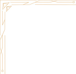 Monoline Art Deco Corner Border