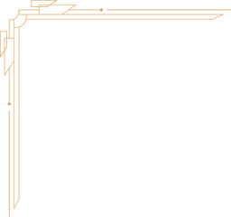 Monoline Art Deco Corner Border