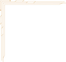 Obraz premium Monoline Art Deco Corner Border