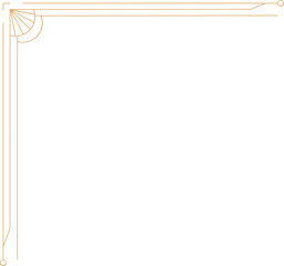 Obraz premium Monoline Art Deco Corner Border