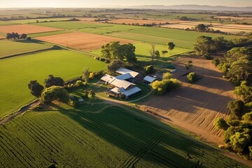 Aeriel View Of A Farm