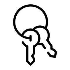 house key line icon