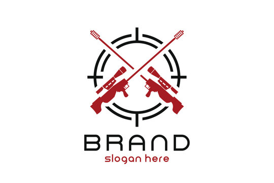 Weapon logo concept. Very suitable in various business purposes also for icon, logo, symbol and many more.