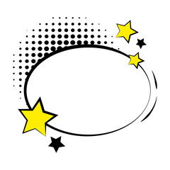 Background material of thorny speech bubbles and concentration lines. Vector illustration.