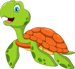 Cute and adorable turtle mascot cartoon