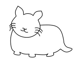 Cute Cat Lineart or Cat Icon