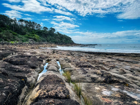 Culburra Beach at Crookhaven Heads in Shoalhaven Bight, NSW, Australia.