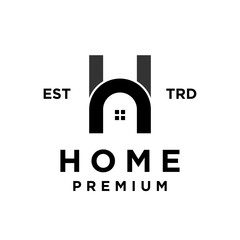 House H letter logo icon design illustration template